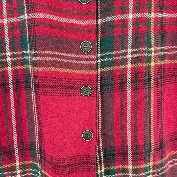Vintage Bushwacker USA Wool Plaid Button Front Dress - 12 - Picture 2 of 7